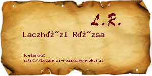 Laczházi Rózsa névjegykártya